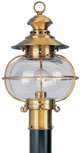 Livex 2224-22 Harbor Nautical Flemish Brass Lamp Post Light