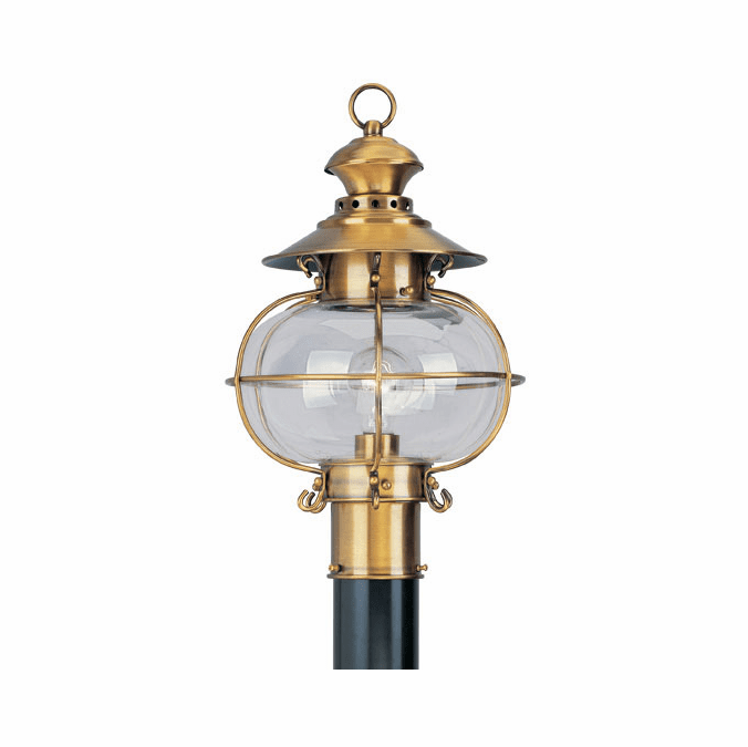 Livex 222422 Harbor Nautical Flemish Brass Lamp Post Light Fixture