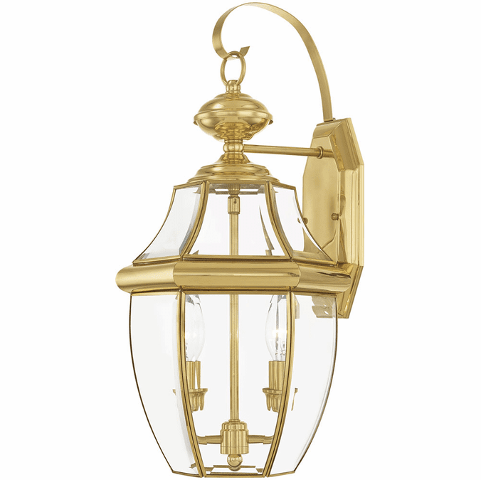 Livex 2251-02 Monterey Polished Brass Exterior Sconce Lighting