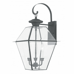 Livex 2381-61 Westover Charcoal Large Outdoor Wall Light Sconce