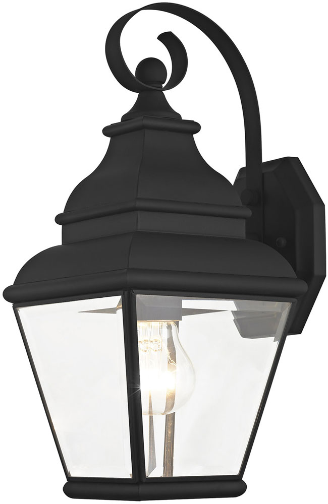 Livex 2590-04 Exeter Black Small Outdoor Wall Mounted Lamp - LVX-2590-04