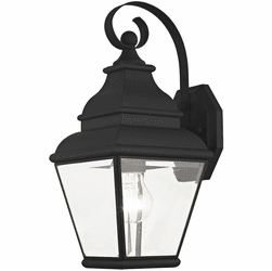 Livex 2590-04 Exeter Black Small Outdoor Wall Mounted Lamp