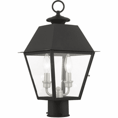 Livex 27216-04 Mansfield Black Outdoor 17" Post Light