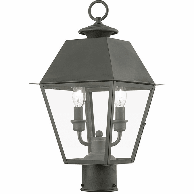 Livex 27216-61 Wentworth Charcoal Post Light