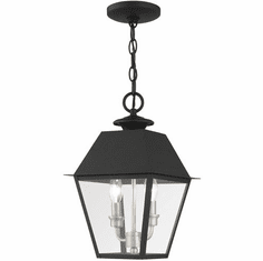 Livex 27217-04 Mansfield Black Exterior Mini Pendant Light Fixture