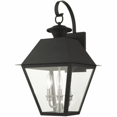 Livex 27218-04 Mansfield Black Outdoor 22" Wall Lamp