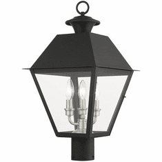 Livex 27219-04 Mansfield Black Exterior 22" Lamp Post Light