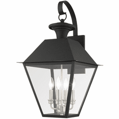 Livex 27222-04 Mansfield Black Exterior 28" Wall Lighting