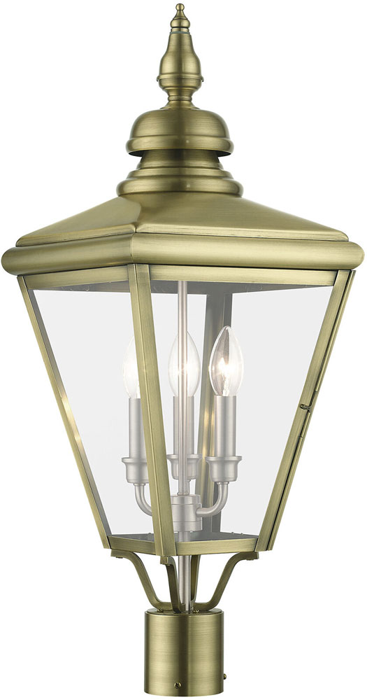Livex 27375-01 Adams Antique Brass with Brushed Nickel 10.625" Exterior ...