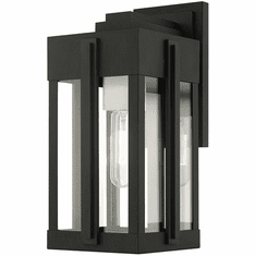 Livex 27712-04 Lexington Modern Black Outdoor 13" Wall Mounted Lamp
