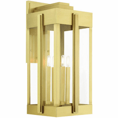 Livex 27716-08 Lexington Contemporary Natural Brass Exterior 29" Wall Lighting
