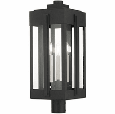 Livex 27717-04 Lexington Modern Black Outdoor 25" Post Light Fixture