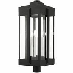 Livex 27719-04 Lexington Modern Black Outdoor 31" Pole Lighting Fixture