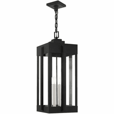 Livex 27720-04 Lexington Modern Black Outdoor Hanging Pendant Light