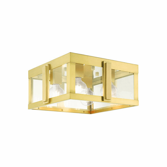 Livex 2772308 Lexington Contemporary Natural Brass Exterior Ceiling