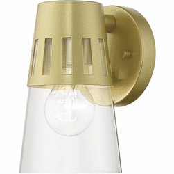 Livex 27971-33 Covington Soft Gold Small Outdoor Wall Sconce Lighting