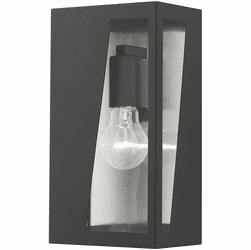 Livex 28932-04 Forsyth Contemporary Black with Brushed Nickel Outdoor Lighting Sconce