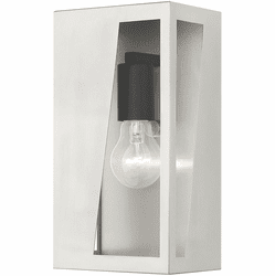 Livex 28932-91 Forsyth Contemporary Brushed Nickel with Black Outdoor Wall Light Fixture