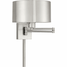 Livex 40034-91 Brushed Nickel Swing Arm Wall Lamp