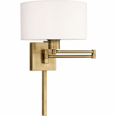 Livex 40036-01 Antique Brass Wall Swing Arm Lamp