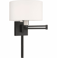 Livex 40036-04 Black Swing Arm Wall Lamp