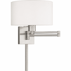 Livex 40036-91 Brushed Nickel Swing Arm Wall Lamp