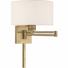 Livex 40037-01 Antique Brass Wall Swing Arm Lamp