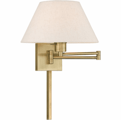 Livex 40038-01 Antique Brass Wall Swing Arm Lamp