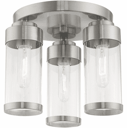 Livex 40474-91 Hillcrest Modern Brushed Nickel Ceiling Lighting