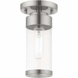 Livex 40480-91 Hillcrest Modern Brushed Nickel Ceiling Light Fixture