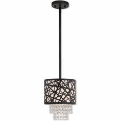 Livex 40661-07 Allendale Bronze Mini Drum Hanging Pendant Light