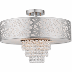 Livex 40764-05 Allendale Polished Chrome 18" Overhead Light Fixture