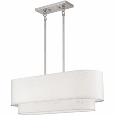 Livex 41085-91 Manorwood Modern Brushed Nickel Kitchen Island Light Fixture
