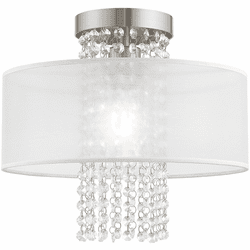 Livex 41125-91 Bella Vista Brushed Nickel 13" Overhead Lighting