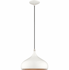 Livex Lighting Metal Shade Mini Pendants Shiny Black Modern