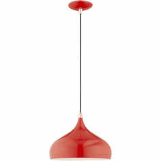 Livex 41172-72 Modern Shiny Red Mini Pendant Light