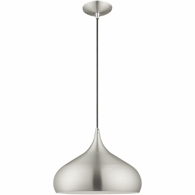 Livex 41173-66 Contemporary Brushed Aluminum Lighting Pendant