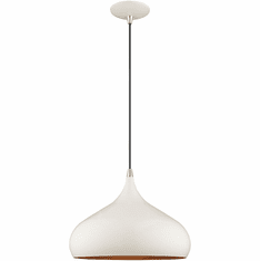Livex 41173-69 Contemporary Shiny White Hanging Lamp