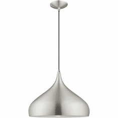 Livex 41174-66 Contemporary Brushed Aluminum Pendant Light Fixture
