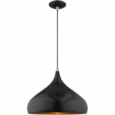 Livex 41174-68 Modern Shiny Black Pendant Lighting Fixture