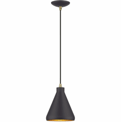 Livex 41177-07 Geneva Modern Bronze / Antique Brass Mini Hanging Light