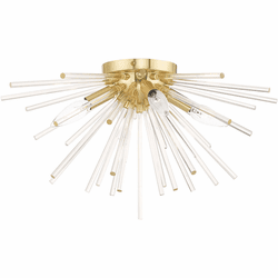 Livex 41250-12 Utopia Satin Brass Ceiling Light