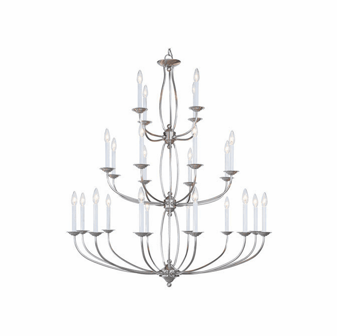 Livex 4180-91 Home Basics Brushed Nickel Ceiling Chandelier