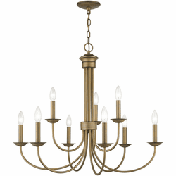 Livex 42687-48 Estate Antique Gold Leaf Chandelier Lighting