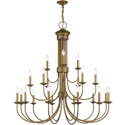 Livex 42688-48 Estate Antique Gold Leaf Chandelier Lighting