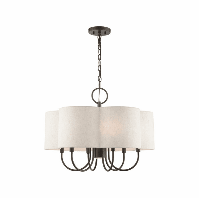 Livex 45807-92 Solstice English Bronze Chandelier Lamp