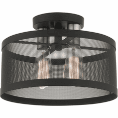 Livex 46217-04 Industro Modern Black with Brushed Nickel Accents Home Ceiling Lighting