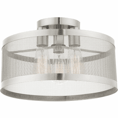Livex 46218-91 Industro Modern Brushed Nickel Ceiling Lighting