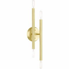 Livex 46771-12 Soho Modern Satin Brass ADA Wall Light Fixture