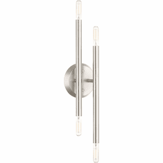 Livex 46771-91 Soho Modern Brushed Nickel ADA Lighting Wall Sconce
